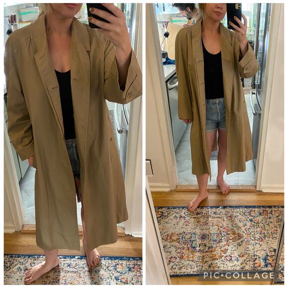 Burberry Beige Classic Trench Coat Vintage Jacket Full Novacheck Lining Cotton - Picture 1 of 12